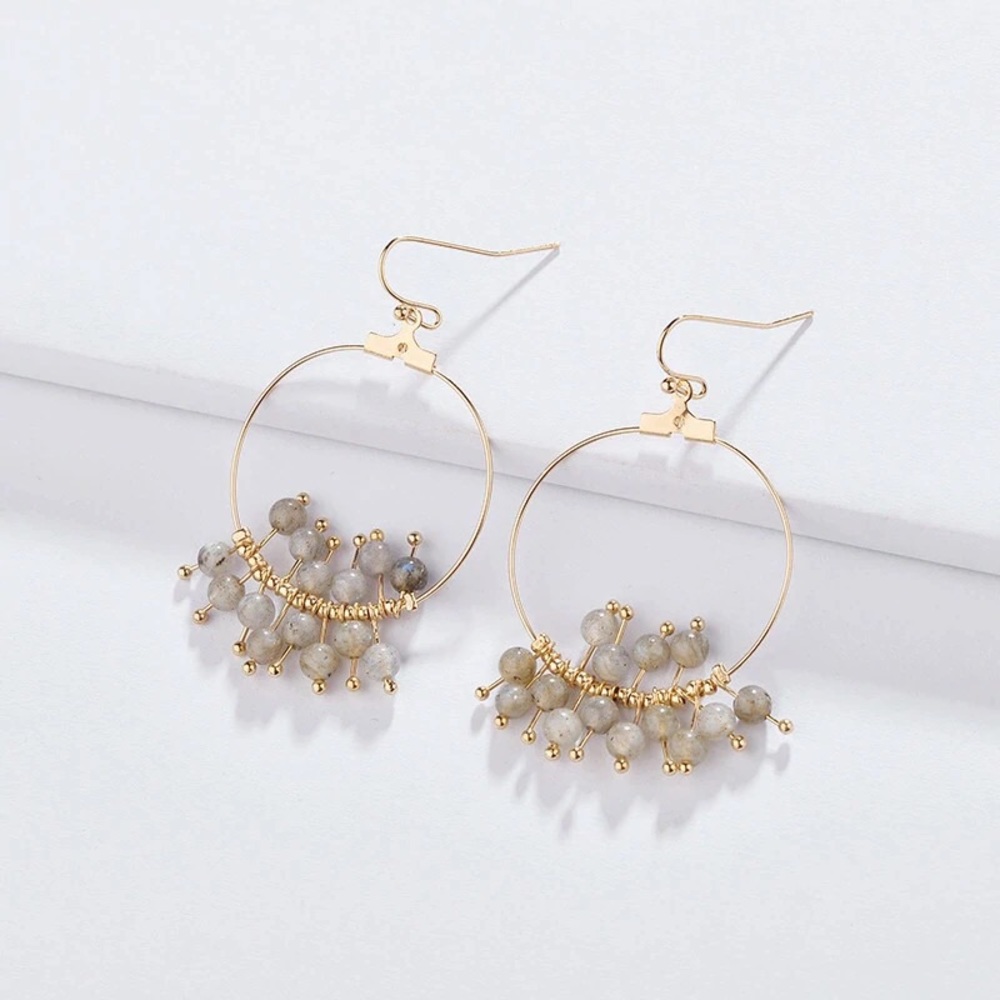 Amazonite Earrings - Picture 2 of 3